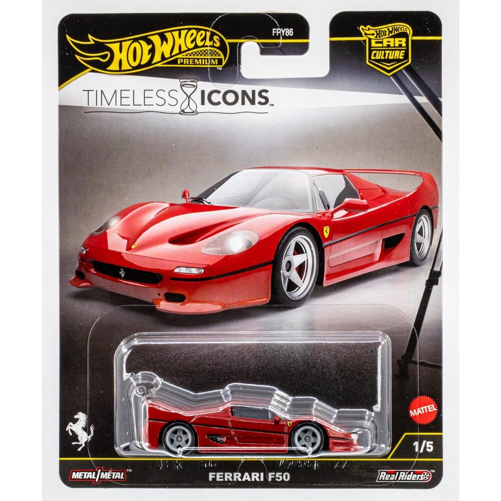 Hot Wheels Ferrari F50 Red Timeless Icons Italian Super Car